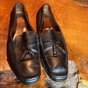 Allen Edmonds Pomona Tassel Loafers Men’s 12 D Black Leather Slip-On Dress Shoes